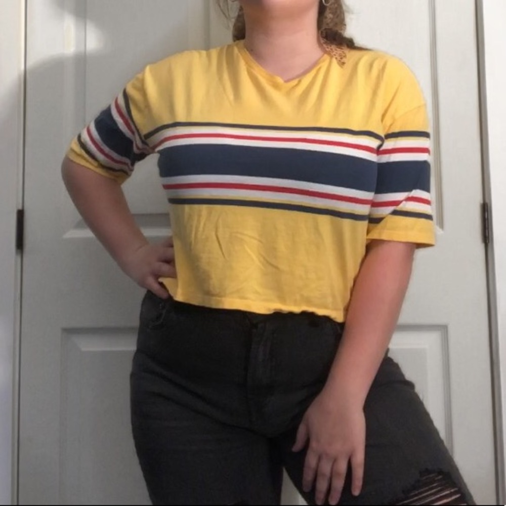 Yellow urban outfitters crop top